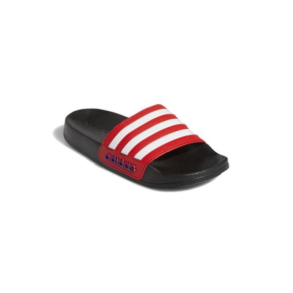 NWT Adidas Unisex-Child Adilette Shower Slides Slipper (red/white- Youth Size 1) - Picture 1 of 4